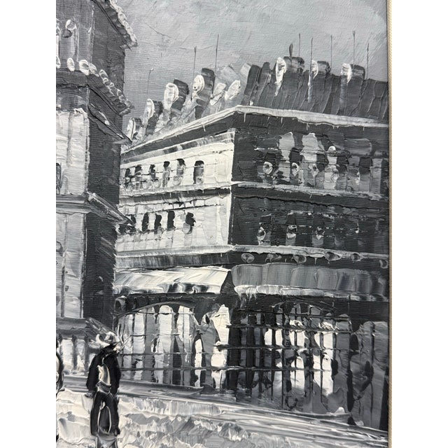 Late 20th Century Caroline Burnett "Arc De Triomphe" Original Oil Painting, Framed For Sale - Image 9 of 12