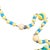 1930s 1930s Czechoslovakian Art Deco Yellow White & Blue Bohemian Art Glass Bead Necklace For Sale - Image 5 of 6