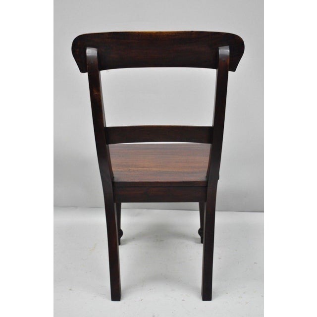 Early 21st Century Crate Barrel Dark Solid Wood Farmhouse Dining