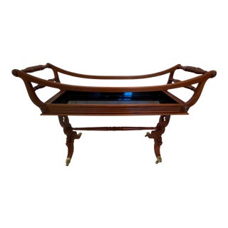 1990s Baker Furniture Bar Cart For Sale
