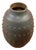Art Deco Green Glazed Stoneware Vase with Incised Geometric Decor and Small Dots by Charles Gréber for Beauvais Manufactory, 1920s For Sale