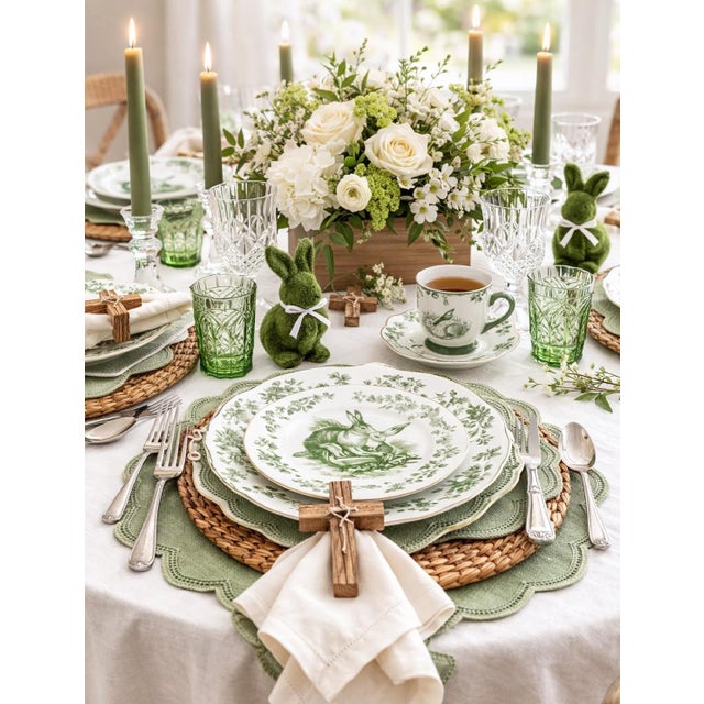 Vintage Woven Rattan 13” Plate Chargers / Placemats or Hot Plates for Coastal, British Colonial & Palm Beach Regency - Set of 4 For Sale - Image 4 of 6