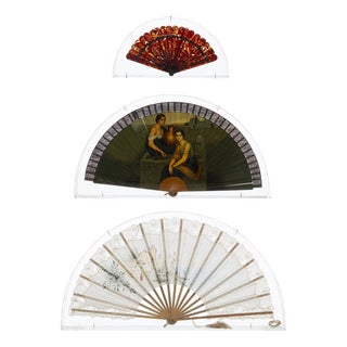 Fans, 19th Century, Set of 3 For Sale