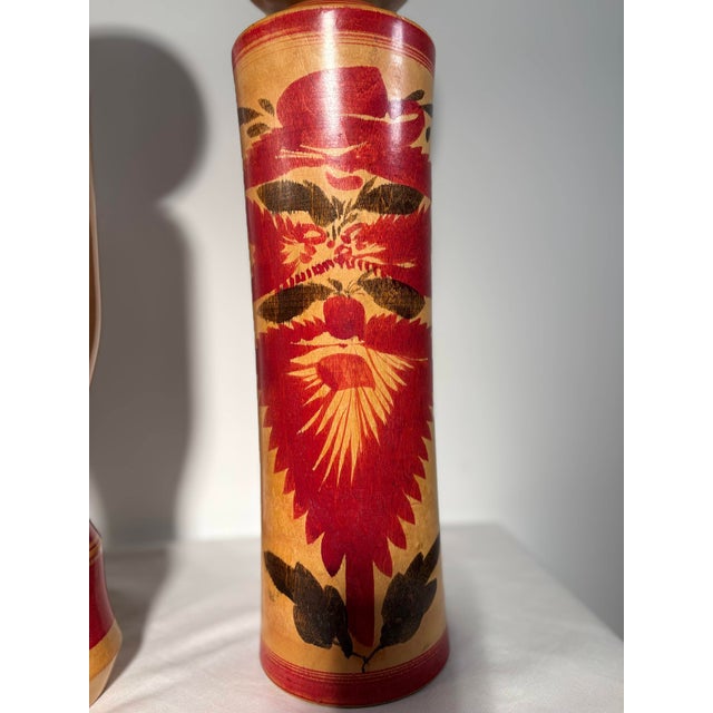 20th Century Traditional Monumental Kokeshi Dolls, Tōhoku, Japan, Set of 3 For Sale - Image 15 of 18