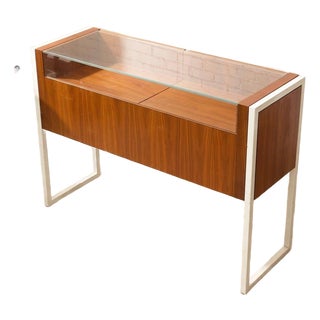 Mid 20th Century Danish Modern Wood & Glass Jewelry Display Case For Sale