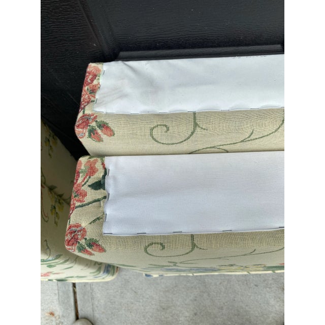 Brunschwig & Fils Vintage Custom Upholstered Wood Window Cornices Valances With Jacquard Floral Fabric. Set of Four For Sale - Image 4 of 8