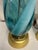 1970s Mid-Century Modern Murano Blue Swirl Glass Lamps - a Pair For Sale - Image 4 of 5