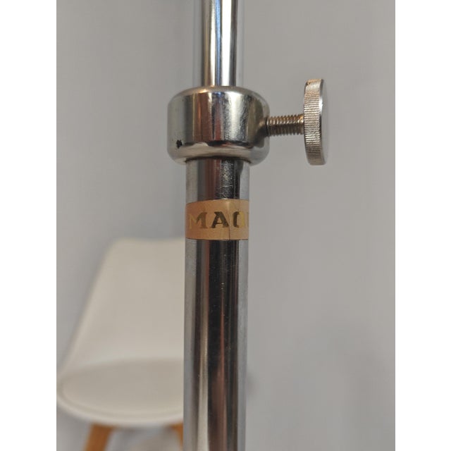 1920s Art Deco Bauhaus Chrome-Metal Gooseneck Floor Lamp by Christian Dell for Maquet, 1930s For Sale - Image 5 of 18