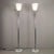 Vintage Chromed-Plated Floor Lamps with Marble Bases and White Glass Diffusers in the style of Venini, 1970s, Set of 2, in...