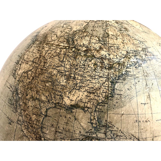 Rare German 1879 Dietrich Reimer Terrestrial Globe, Cartography by Heinrich Kiepert (1818–1899) For Sale - Image 11 of 18
