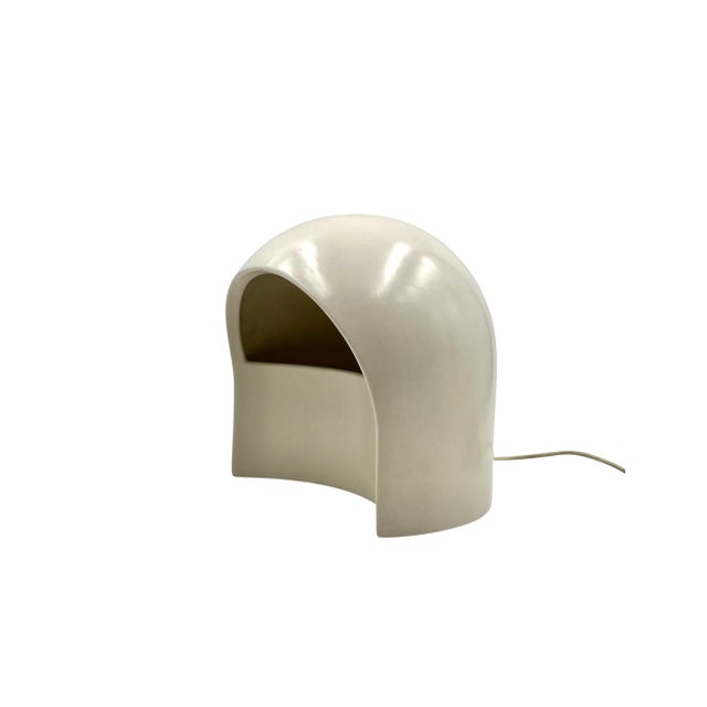 1970 Organic White Ceramic Table Lamp, Italy For Sale - Image 6 of 16