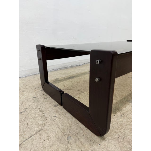 Brown Percival Lafer Mp-97 Rosewood and Smoked Glass Coffee or Cocktail Table, 1970s For Sale - Image 8 of 13