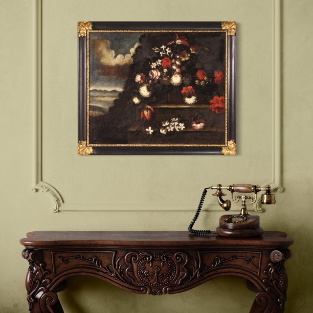 Italian Artist, Still Life, 1720, Oil on Canvas For Sale - Image 3 of 15