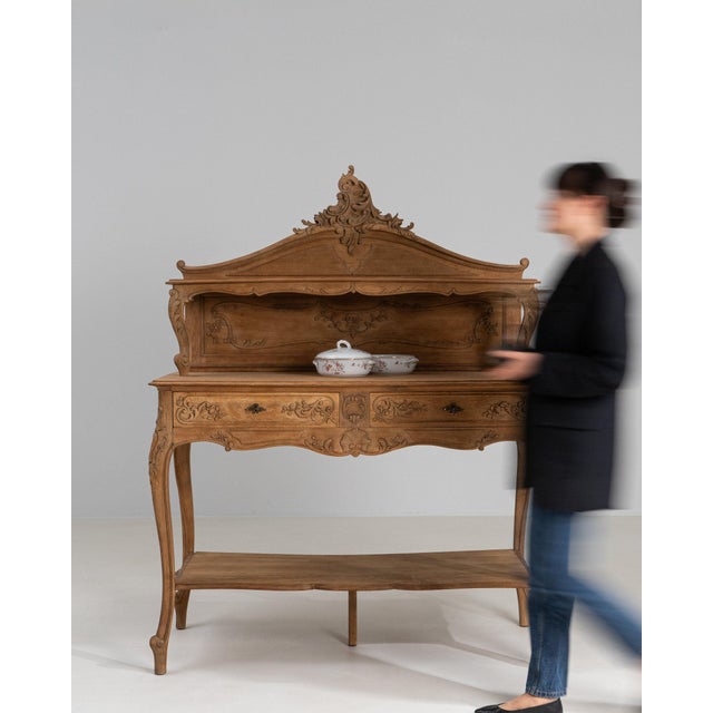 19th Century 19th Century France Louis XV Amber Wood Console Table For Sale - Image 5 of 10