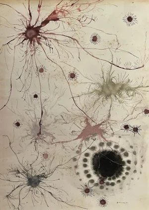 Giuseppe Cuoco, Futurist Composition, 20th Century, Watercolor Painting on Paper