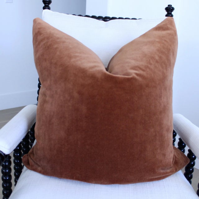 The House of Scalamandre Scalamandré Style Velvet (Double Sided) Pillow 24" X 24"/Down Insert For Sale - Image 4 of 4