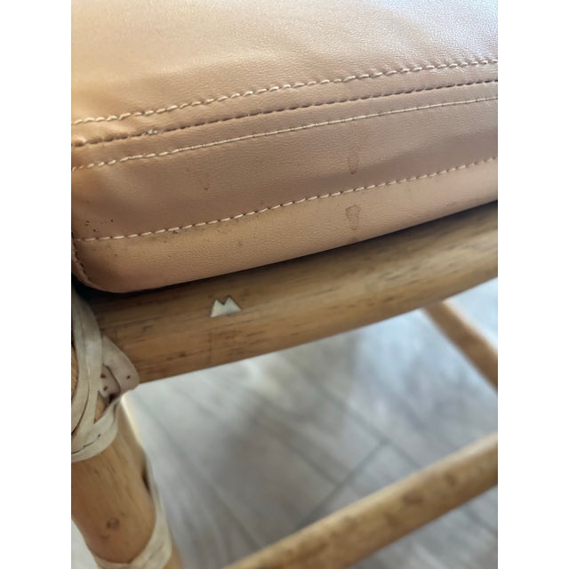 Vintage Authentic McGuire Bamboo/Rattan/Leather Dining Room Set. Circa Late 1990’s. For Sale - Image 10 of 12