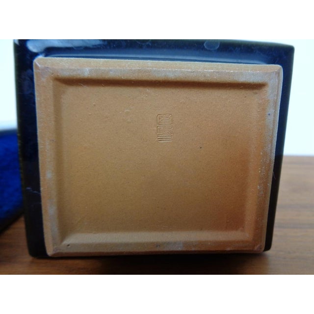 Blue Japanese Ceramic Vases, 1960s, Set of 2 For Sale - Image 14 of 16