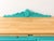 Vintage Industrial Rolling Kitchen Island / Butcher Block Cart – Teal For Sale - Image 4 of 5