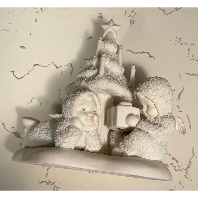 1990s Vintage Department 56 Snowbabies, “Thank You” Retired 2001 For Sale - Image 5 of 7
