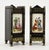 French Antique French Black Marble and Hand-Painted Clock Garniture Set, Late 19th Cent For Sale - Image 3 of 11