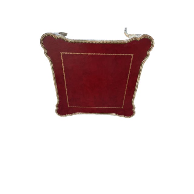 Wood Vintage Minton-Spidell Leather Top Game Table For Sale - Image 7 of 14