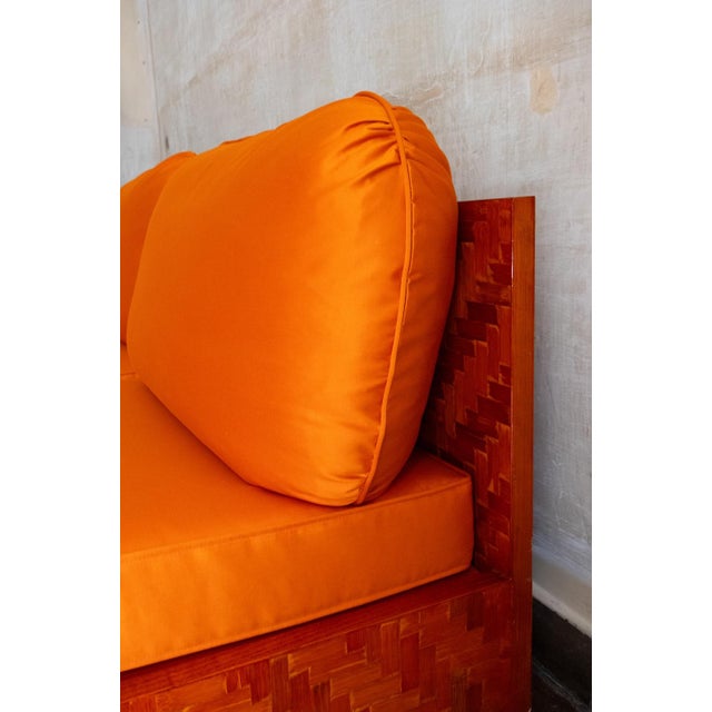 1980s Modular Pressed Bamboo Sofa, 1980s, Set of 4 For Sale - Image 5 of 6
