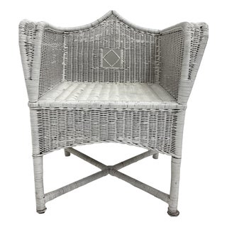 Vienna Secession Wicker Armchair, Austria, 1905 For Sale