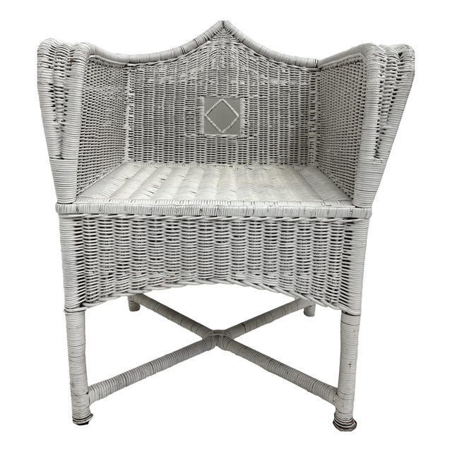 Vienna Secession Wicker Armchair, Austria, 1905 For Sale