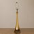 Vintage Mid-Century Murano Style Handblown Amber & White Art Glass Table Lamp With Brass Base For Sale In Miami - Image 6 of 13