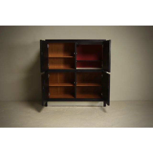 Brutalist Cabinet with Graphic Patterned Doors, 1970s For Sale - Image 9 of 12