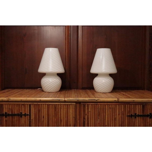 Murano Glass Lamps, Italy, Set of 2 For Sale - Image 4 of 8