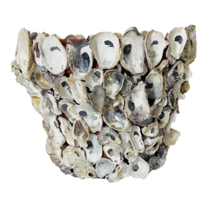 1970s Oyster Shell Grotto Terracotta Planter