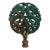 Dragon Crest Carved Stone Lamp Finial on Bronze Hardware For Sale