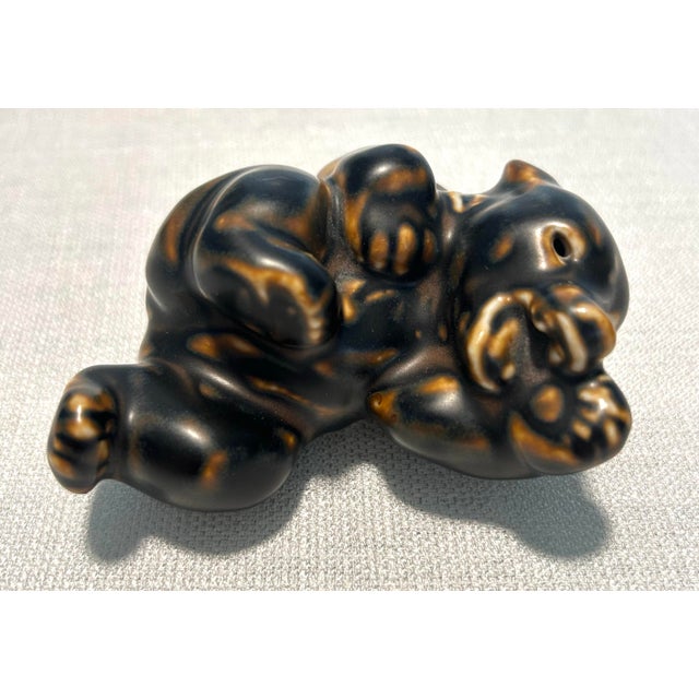 Mid 20th Century Mid 20th Century Danish Family of Flambé Glazed Stoneware Bear Figurines by Knud Kyhn for Royal Copenhagen - A Six Piece Set For Sale - Image 5 of 10