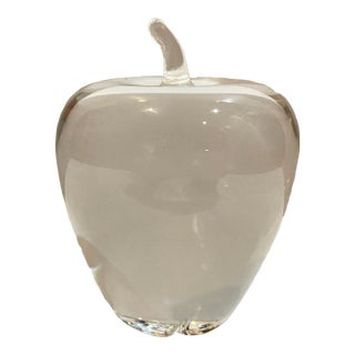Late 20th Century Steuben Glass Apple by Angus McDougall For Sale
