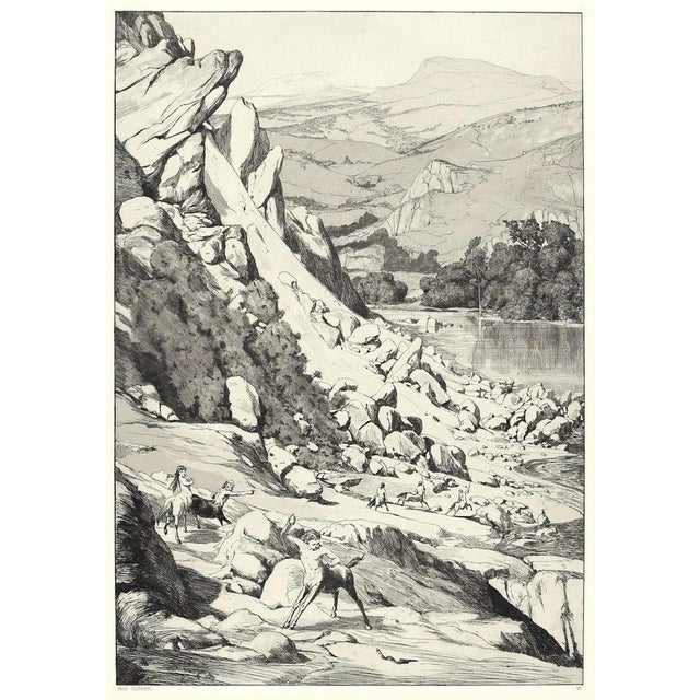 Landslide - Original Etching and Aquatint by Max Klinger - 1881 1881 For Sale - Image 4 of 4