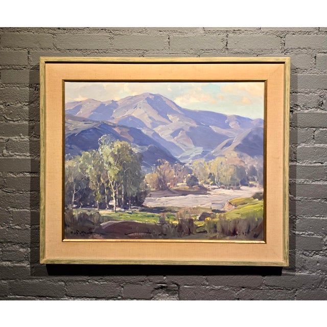 American Hanson Duvall Puthuff –Southern California Arroyo Landscape-Original 1930s Oil Painting For Sale - Image 3 of 11