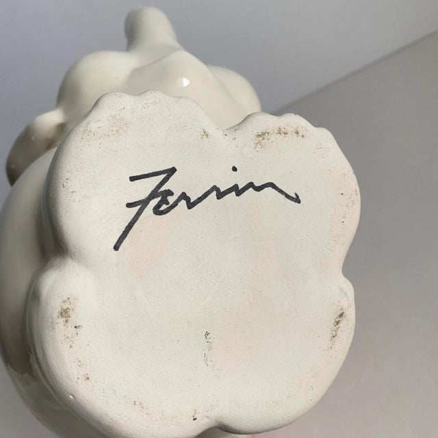 Ceramic Vintage Elephant Tea Set Teapot & 4 Cups Signed For Sale - Image 7 of 13