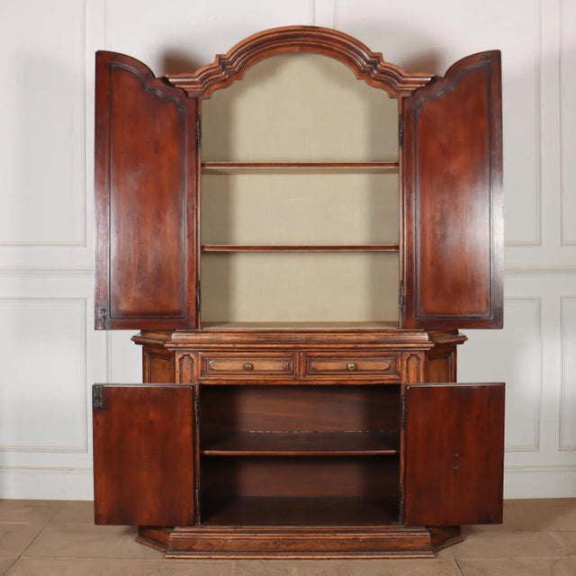 Brown Italian Walnut Cupboard, 1920s For Sale - Image 8 of 10