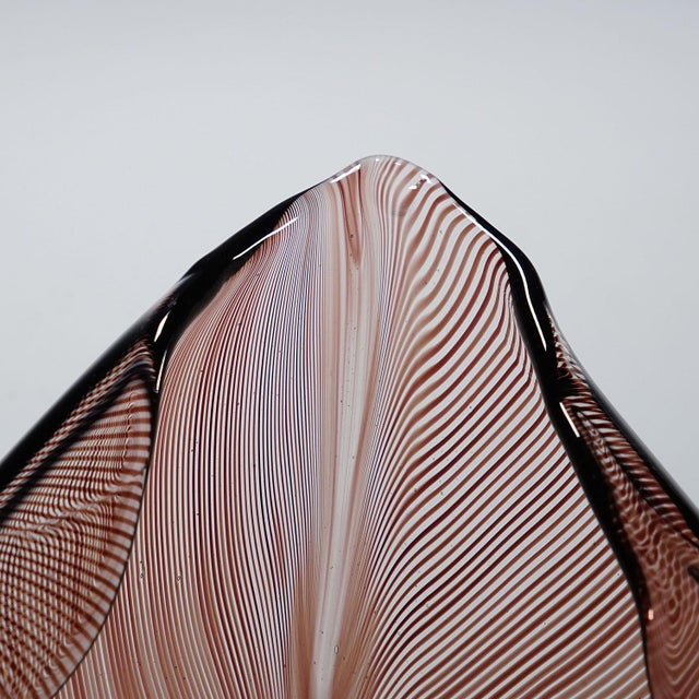 Vintage Tessuto Bowl by Tyra Lundgren for Venini, Murano For Sale - Image 10 of 12