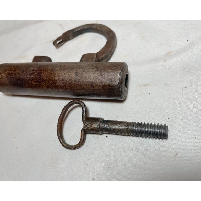 Rare Antique Early 19th Century American Forged Steel Door Lock Mechanism 1800's For Sale In New York - Image 6 of 8