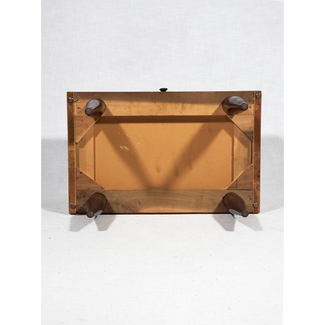 Vintage Original Mid-Century Modern Harmony House All Wood Walnut Nightstand (One) With Tapered Legs For Sale - Image 10 of 11