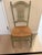 French Vintage Reproduction Hand Finished Waxed Wood Dining Table With 4 Sheaf Back Rush-Seat Chairs For Sale - Image 10 of 12