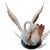 1980s cast ceramic Loving Swans statue/vase . White ceramic effigy of a pair of Swans in Love. There is a statue or...