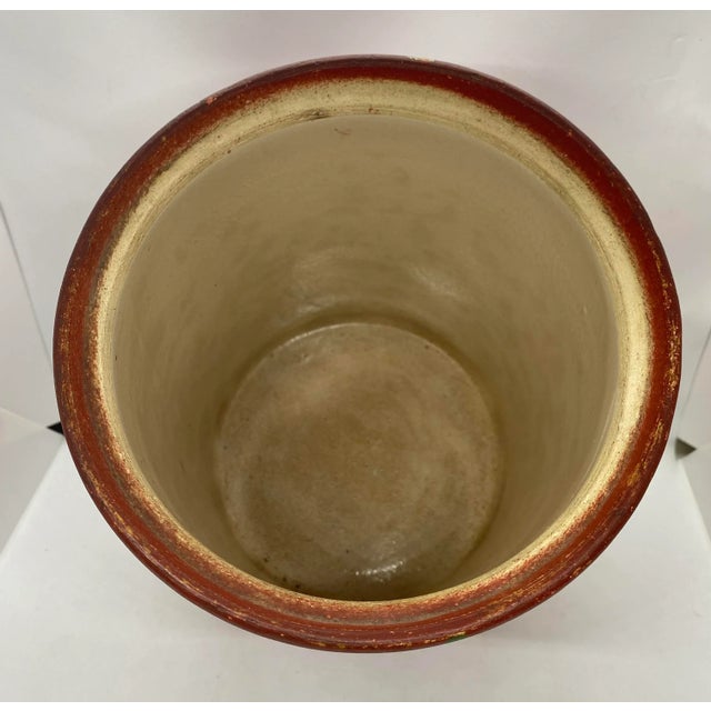 1940’s Hand Painted Stoneware Cookie Jar For Sale - Image 11 of 13