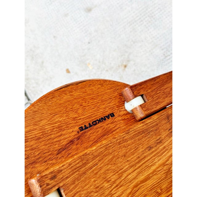 Wood Folding Stools from Bankotte, 1980s, Set of 5 For Sale - Image 7 of 15