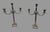 Antique Silverplate Candelabra Pair 3 Light Corinthian Column 22” Tall Ornate For Sale - Image 9 of 10