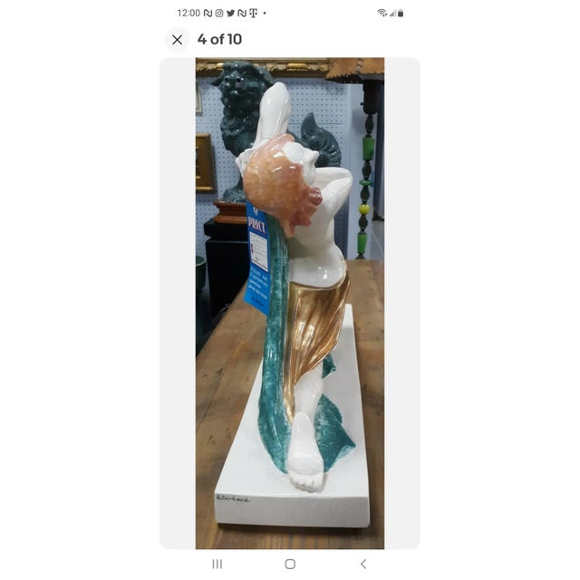 1930s Art Deco Armand Godord France Kaza Editition Large Porcelain Female Figure For Sale - Image 4 of 10