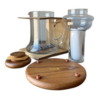 Mid-Century Modern Winsome Wood 1.5 Liter Cooling Pitcher, Teak Wood For Sale